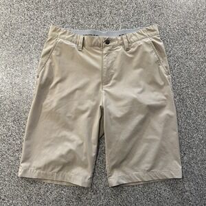 Adidas Golf Shorts Men's 32 Ultimate‎ 365 Flat Front 10.5" Stretch Beige CE0457